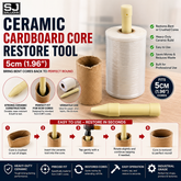 Ceramic Cardboard Core Restore Tool Fits 5cm 1.96" Straightens Bent Paper Cores