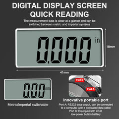 0.001mm Digital Electronic Thickness Gauge 12.7mm Digital Thickness Micron Meter