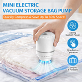 Portable Mini Electric Vacuum Pump for Storage Bags – Clothes Space Saver