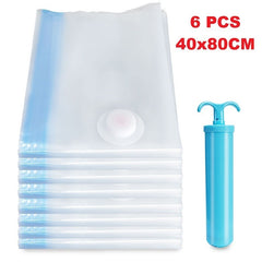 Vacuum Seal Bags 6 Pack Space Saver Storage Reusable Airtight Clothes Bedding