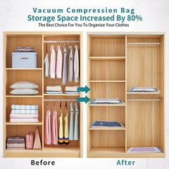 Vacuum Seal Bags 6 Pack Space Saver Storage Reusable Airtight Clothes Bedding