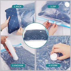 Vacuum Seal Bags 6 Pack Space Saver Storage Reusable Airtight Clothes Bedding