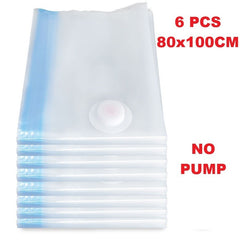 Vacuum Seal Bags 6 Pack Space Saver Storage Reusable Airtight Clothes Bedding