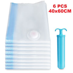 Vacuum Seal Bags 6 Pack Space Saver Storage Reusable Airtight Clothes Bedding
