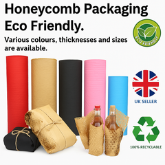 Honeycomb Kraft Paper Roll Cushion Wrap Eco Packing Recyclable Gift Wrap