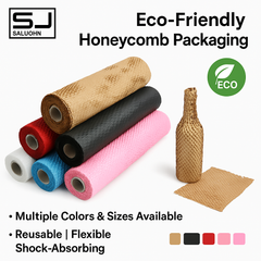 Honeycomb Kraft Paper Roll Cushion Wrap Eco Packing Recyclable Gift Wrap