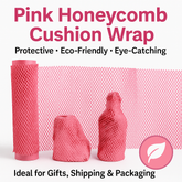 Pink Honeycomb Cushion Wrap Roll Eco Kraft Packaging Paper for Gifts & Shipping