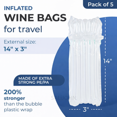 Pre-Inflated Wine Bottle Air Bags – Protective Packaging for 750ml Bottles