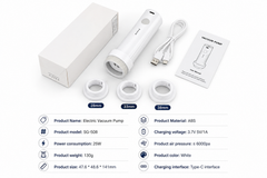 Save Space Vacuum Storage Bag Pump | USB-C Rechargeable with 3 Adapter Rings