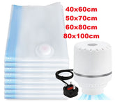 Vacuum Seal Bags 6 Pack Space Saver Storage Reusable Airtight Clothes Bedding UK