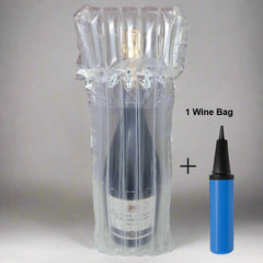 Inflatable Wine Bottle Air Bag – For Tall Bottles & Champagne - Includes Pump