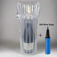 Inflatable Wine Bottle Air Bag – For Tall Bottles & Champagne - Includes Pump