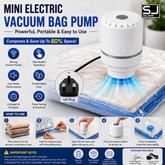 Portable Mini Electric Vacuum Pump for Storage Bags – Clothes Space Saver