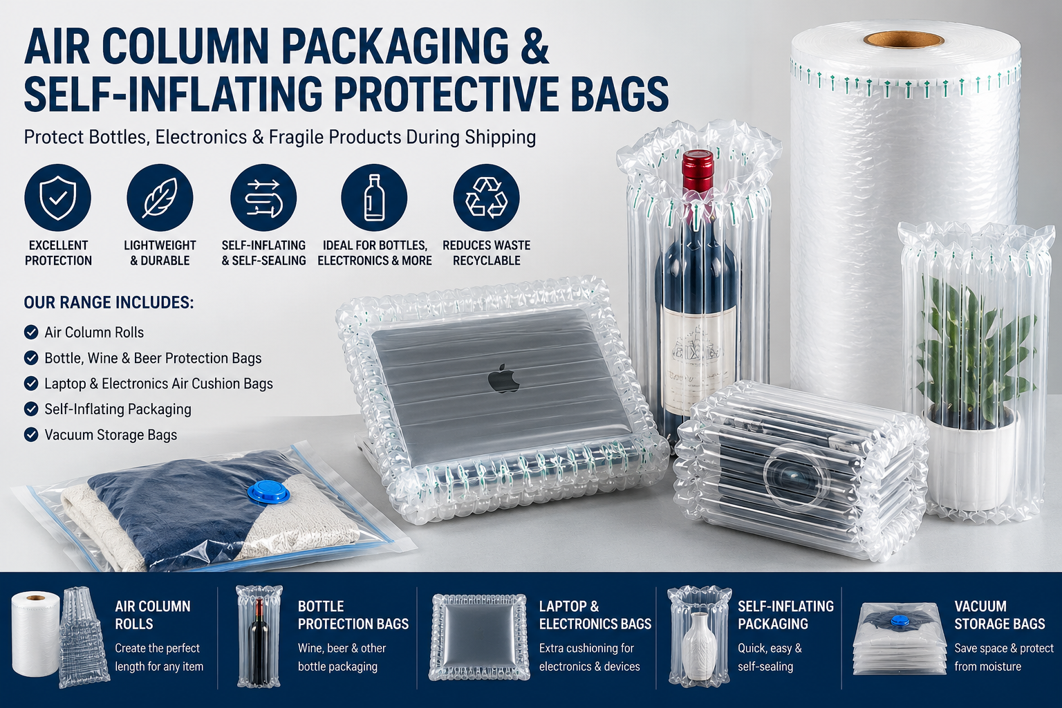 Flow Inflating Bag Types Air Column Air Column Bags, Inflatable Packaging & Vacuum Storage Bags ...