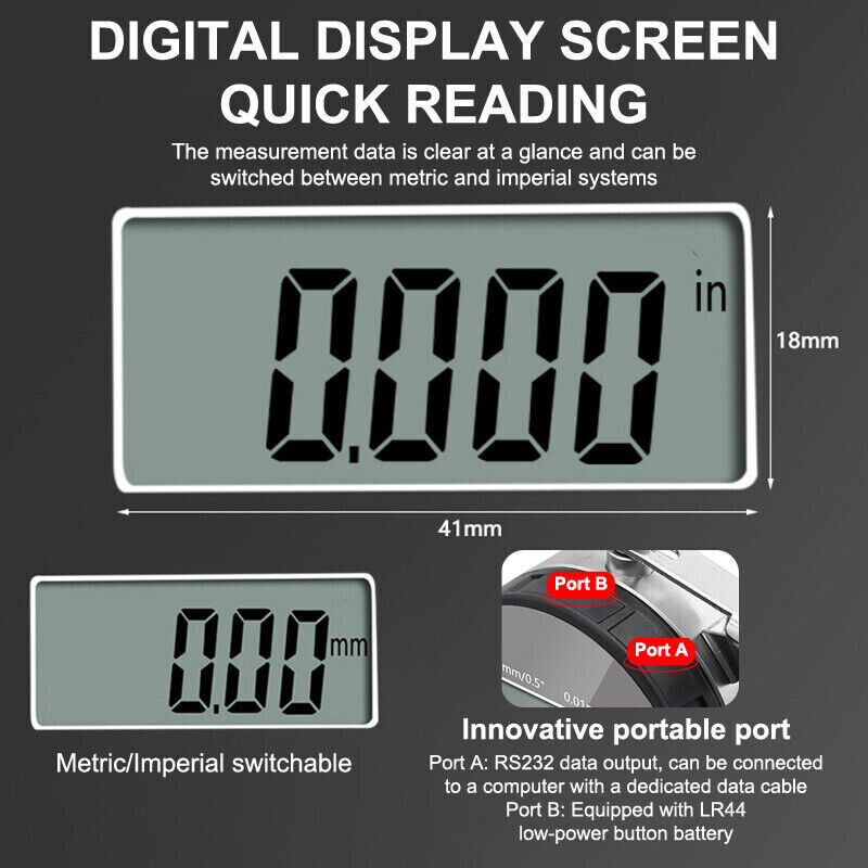 0.001mm Digital Electronic Thickness Gauge 12.7mm Digital Thickness Micron Meter