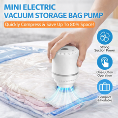 Portable Mini Electric Vacuum Pump for Storage Bags – Clothes Space Saver