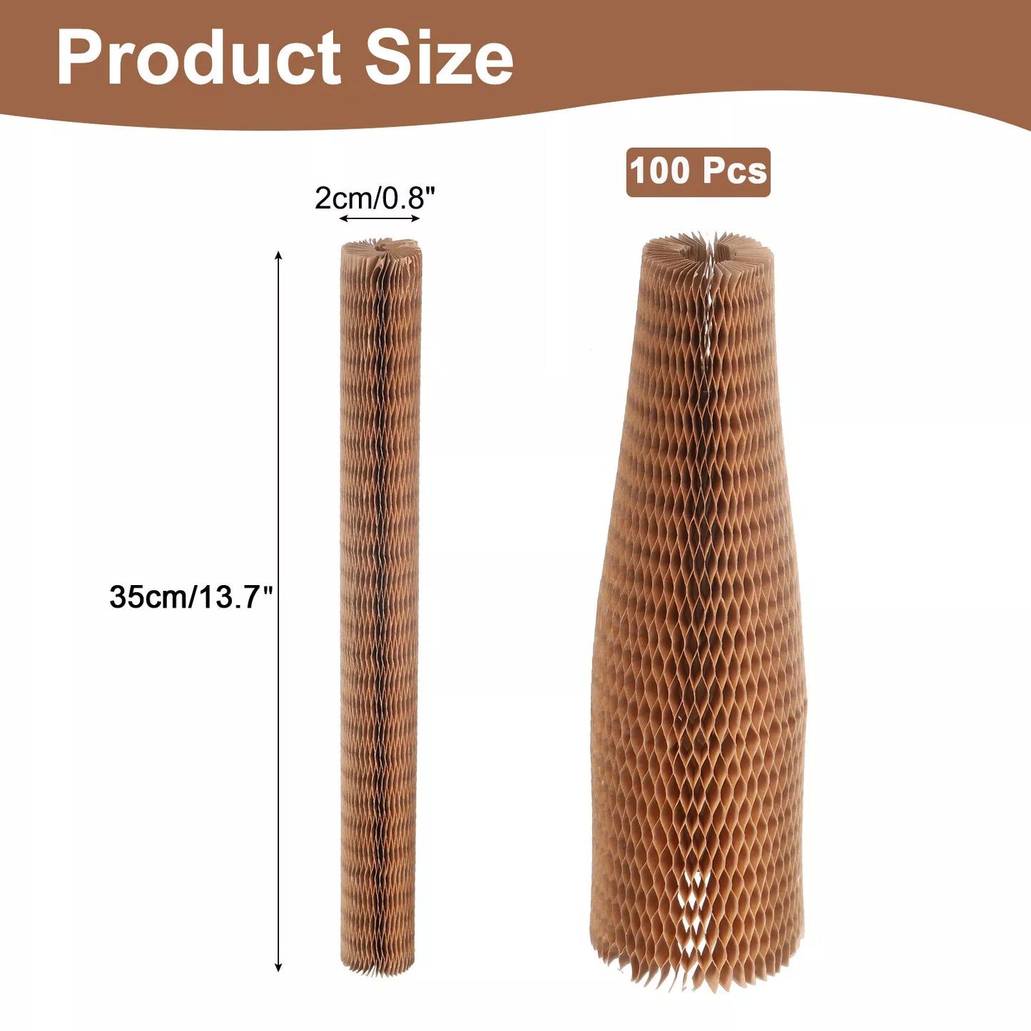 100pcs Honeycomb Paper Bottle Sleeves Kraft Paper Packaging Eco-Friendly - UK