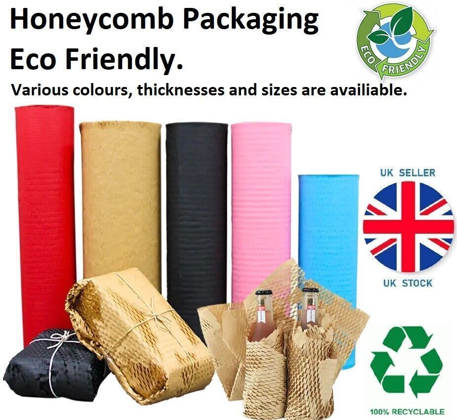 Honeycomb Packing Paper Roll | Kraft Wrap | Biodegradable & Recyclable Packaging