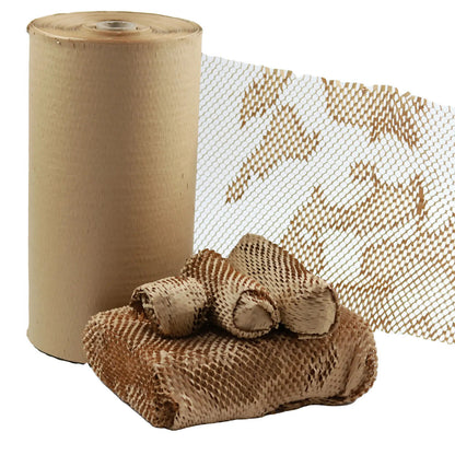 Honeycomb Packing Paper Roll | Kraft Wrap | Biodegradable & Recyclable Packaging