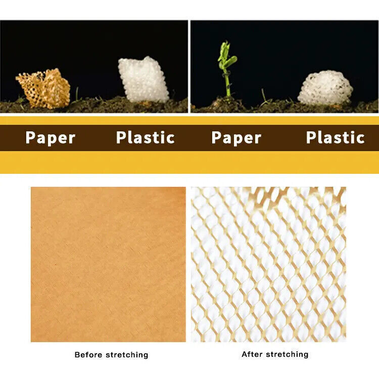 Honeycomb Packing Paper Roll | Kraft Wrap | Biodegradable & Recyclable Packaging