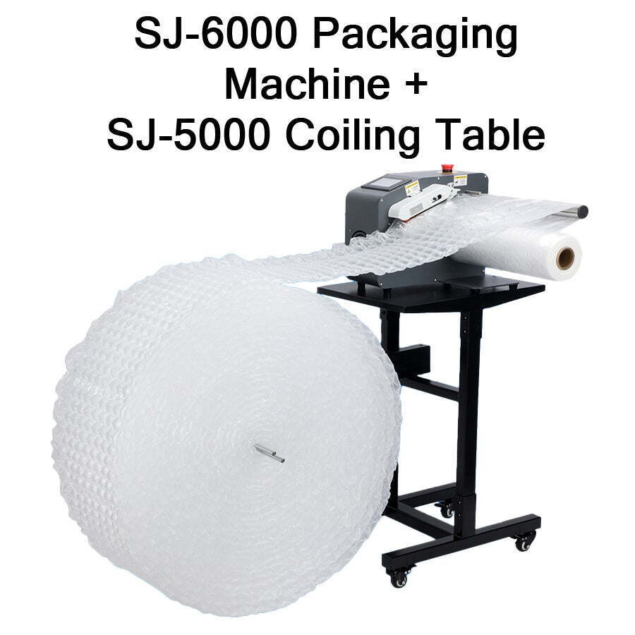 SJ-6000 + SJ-5000 Combo Package  High-Speed Packaging machine + Coiling Table