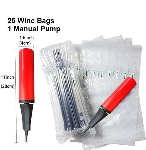 Inflatable Wine Bottle Air Bags Shock Resistant Protective Packaging + Pump