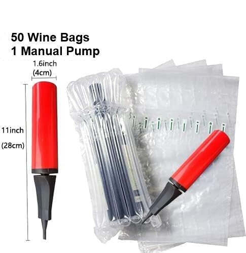 Inflatable Wine Bottle Air Bags Shock Resistant Protective Packaging + Pump