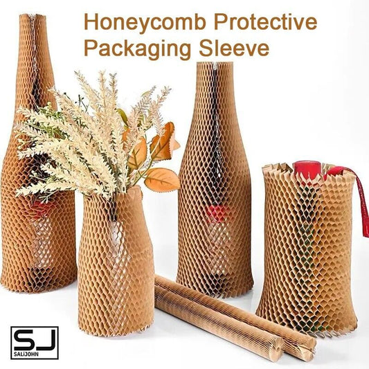 Honeycomb Paper Bottle Sleeves Kraft Paper Packaging Eco-Friendly - UK