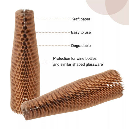 Honeycomb Paper Bottle Sleeves Kraft Paper Packaging Eco-Friendly - UK