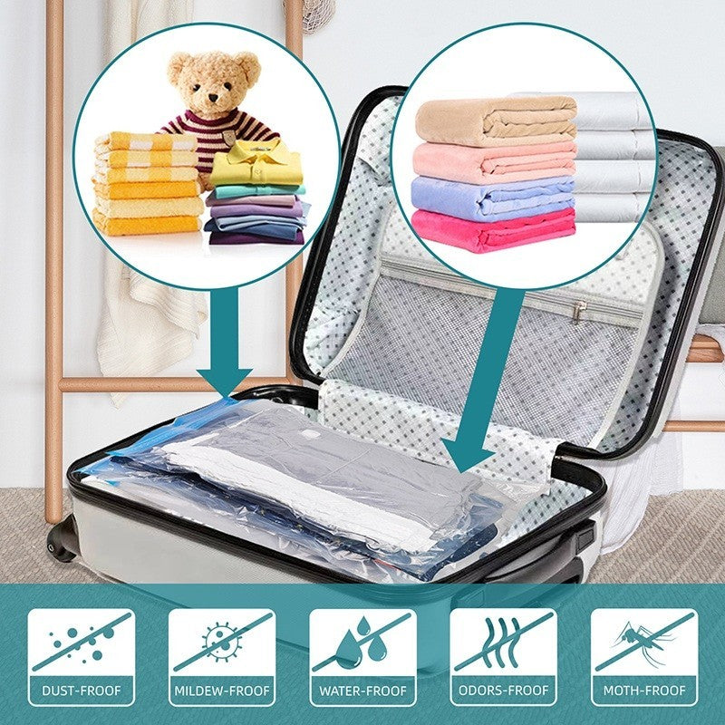 Vacuum Seal Bags 6 Pack Space Saver Storage Reusable Airtight Clothes Bedding
