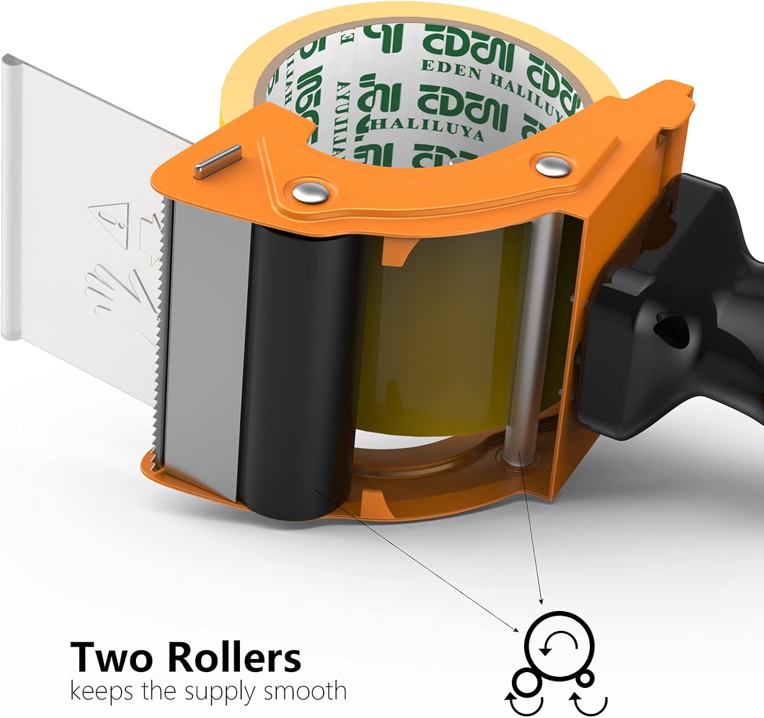 Heavy Duty 3" Packing Tape Dispenser Gun – Fast Reload, Ergonomic Pistol Grip Carton Sealer with Extra Blade.