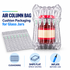 Air Column Bag 6 Columns 15cm Inflatable Shockproof Cushion Packaging for Fragile Glass Bottles Jars Shipping