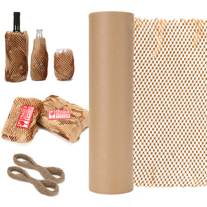 Honeycomb Packaging Wrap Roll Biodegradable & Recyclable Hive Void Fill Kraft