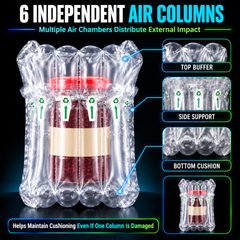 Air Column Bag 6 Columns 15cm Inflatable Shockproof Cushion Packaging for Fragile Glass Bottles Jars Shipping