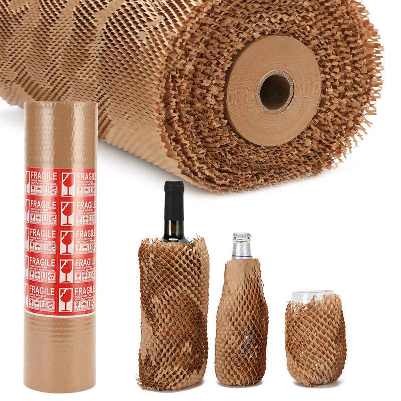 Honeycomb Packaging Wrap Roll Biodegradable & Recyclable Hive Void Fill Kraft