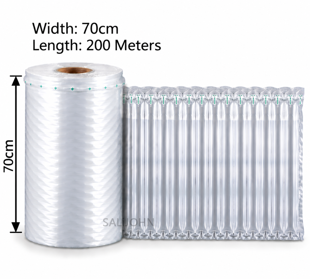 Inflatable Air Column Cushion Roll – 70 cm x 200 Meters Ultra Strong Shockproof Packing Wrap