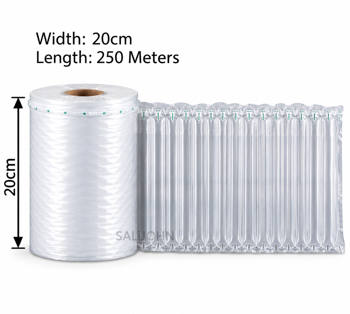 Inflatable Air Column Cushion Roll – 20 cm x 250 Meters Ultra Strong Shockproof Packing Wrap