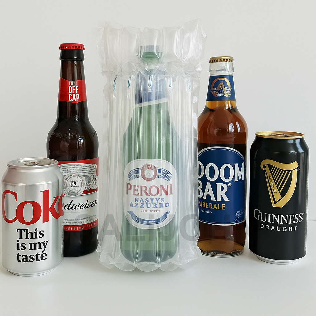 Inflatable Beer Bottle Air Bags Shock Resistant Protective Packaging + Pump