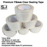 Clear Packing Tape 72mm x 100m Heavy Duty Strong Adhesive Parcel Carton Sealing
