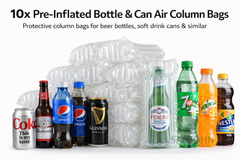 Pre-Inflated Bottle & Can Air Column Bags – Protective Packaging for Beer & Soft Drinks Bottles.