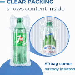 Pre-Inflated Bottle & Can Air Column Bags – Protective Packaging for Beer & Soft Drinks Bottles.