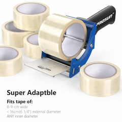 3 Inch Packing Tape Dispenser Gun Heavy Duty Fits 2 & 3 Inch Parcel Tape Blue