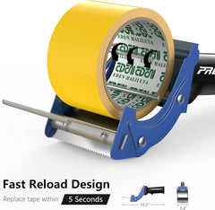 3 Inch Packing Tape Dispenser Gun Heavy Duty Fits 2 & 3 Inch Parcel Tape Blue