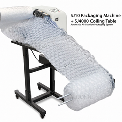SJ10 Air Cushion Packaging System + SJ4000 Automatic Rewinding Coiling Table