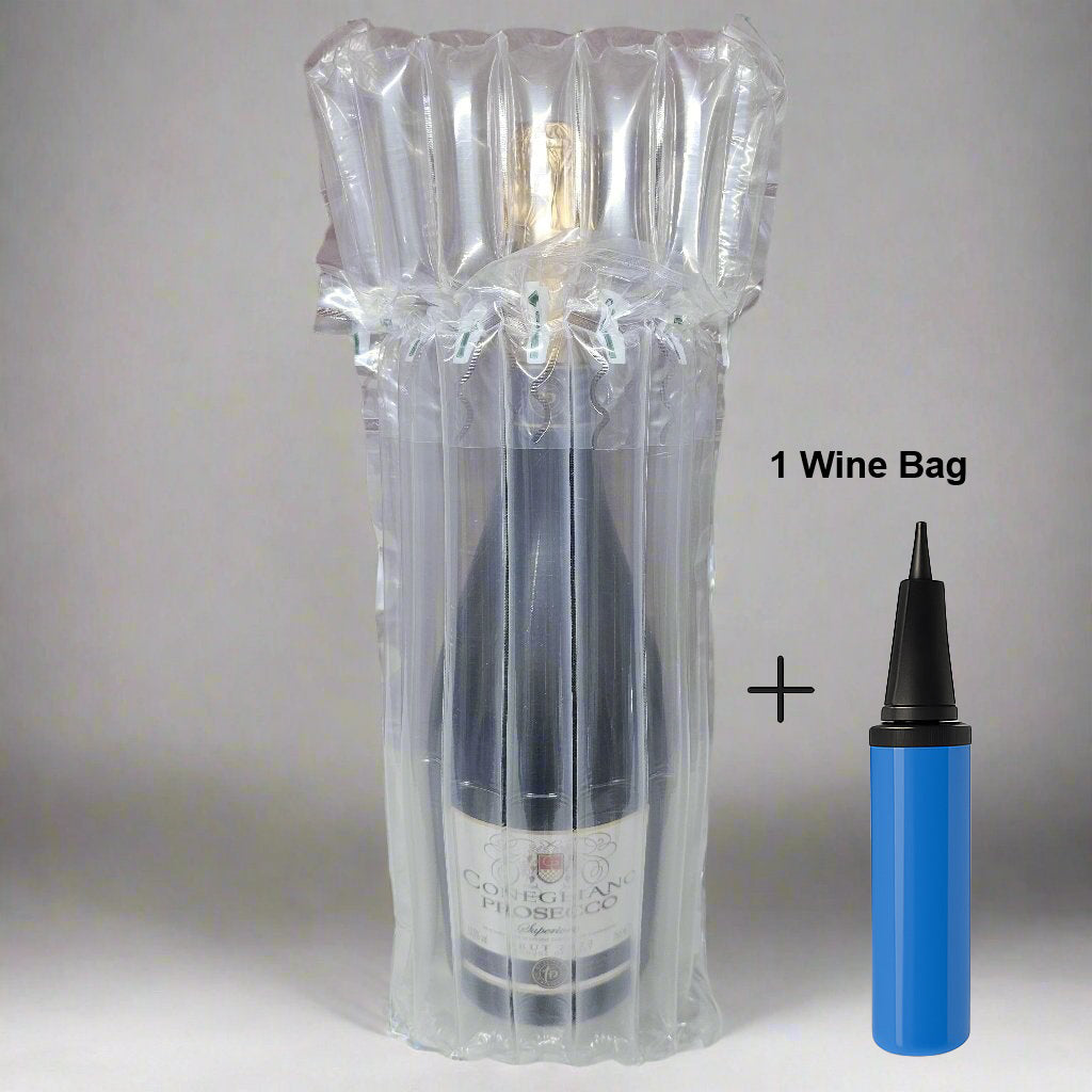 Inflatable Wine Bottle Air Bag – For Tall Bottles & Champagne Protective Cushion Bubble Bags