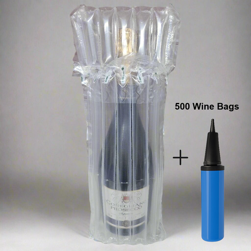 Inflatable Wine Bottle Air Bag – For Tall Bottles & Champagne Protective Cushion
