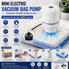 Portable Mini Electric Vacuum Pump for Storage Bags – Clothes Space Saver